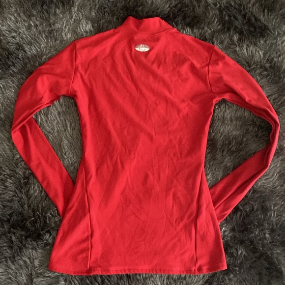 Dark red Under Amour fitted long-sleeve base layer shirt - Picture 8 of 17
